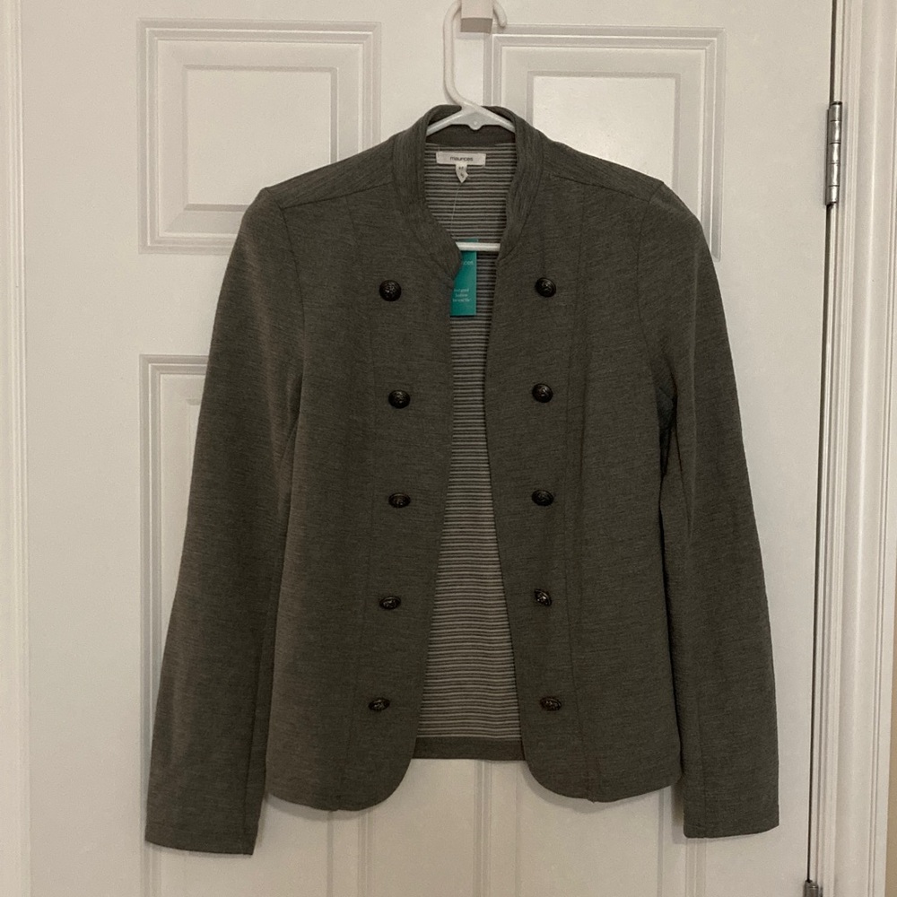 Maurice’s Women's Gray Military Style Blazer or Jacket NWT